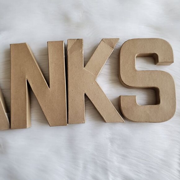 Cardboard Lettering "Thank You" – DIY Craft Letters for Decoration - Picture 9 of 10